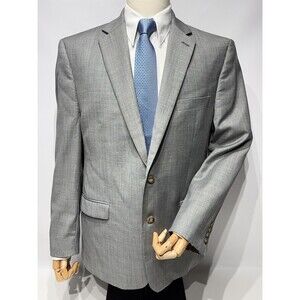 Lauren Ralph Lauren Gray 70% Wool 30% Poly Blend Blazer Stretch Men's Size 44R